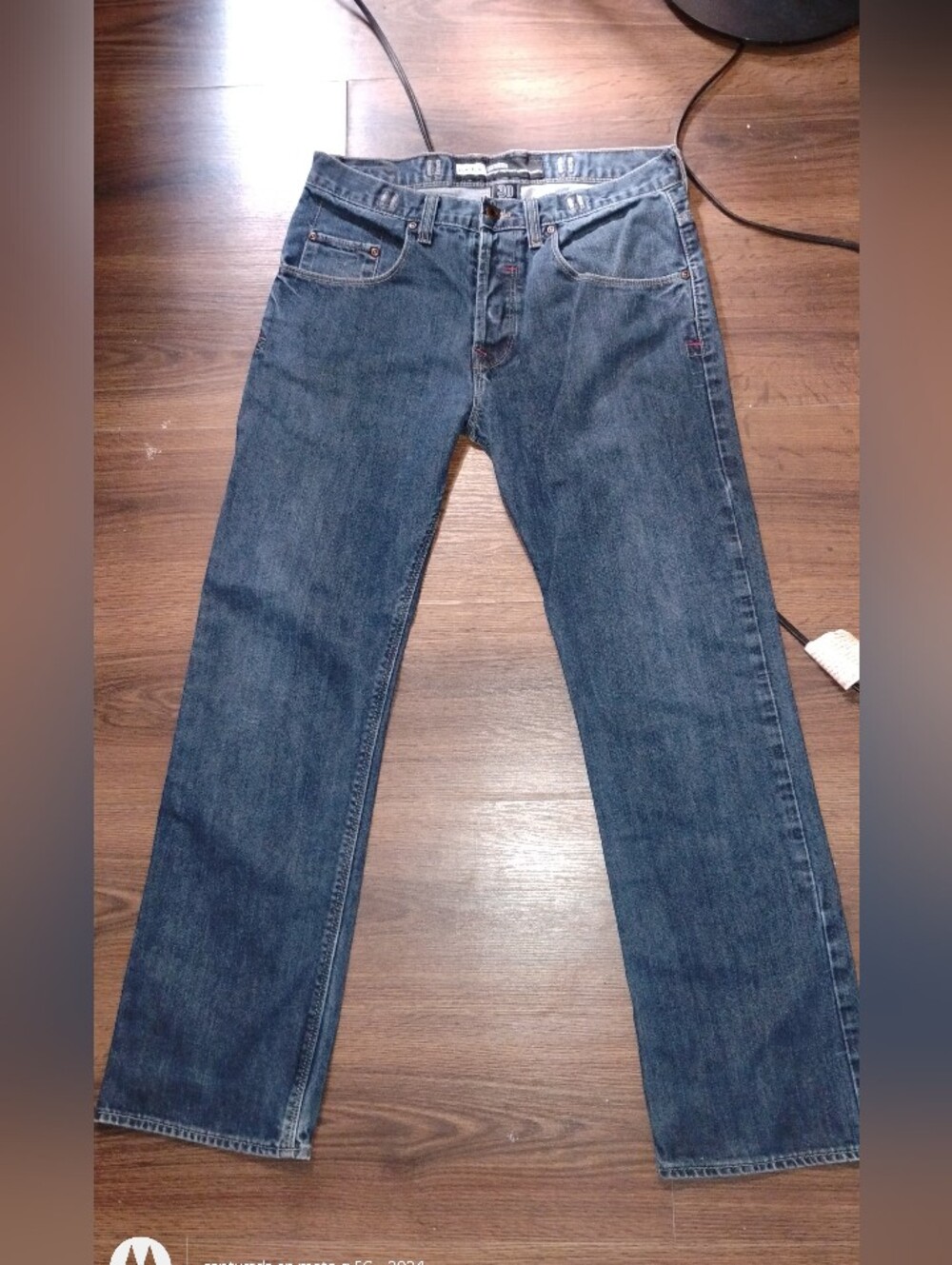 Straight Leg Men's Jeans - Blue